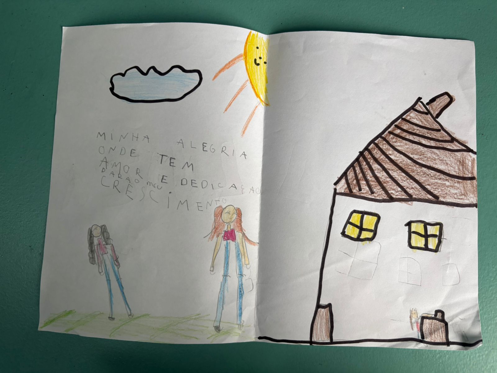 “Minha alegria onde tem amor e dedicação darão meu crescimento”