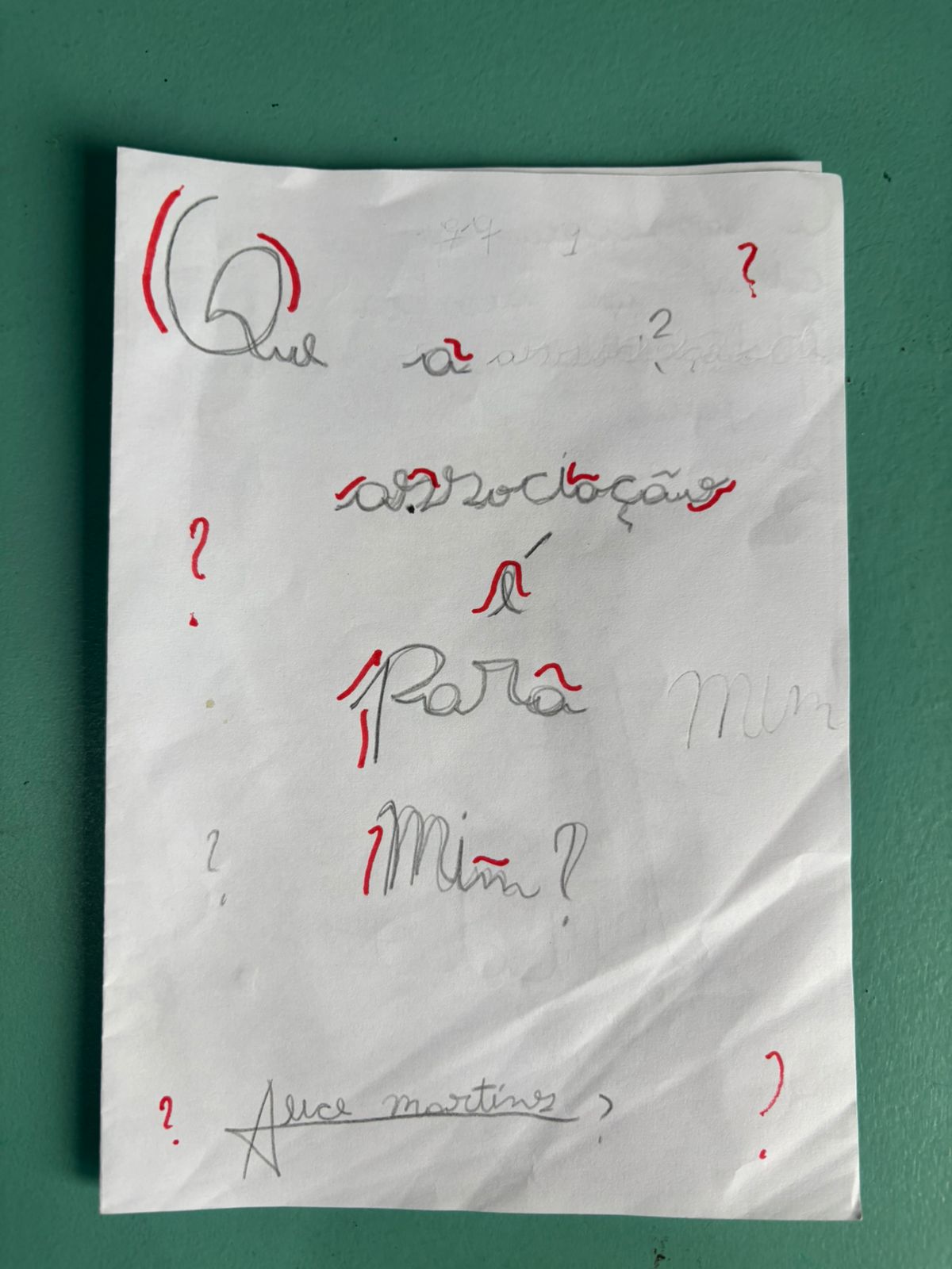 “Que é a associação pra mim?” — Alice Martins